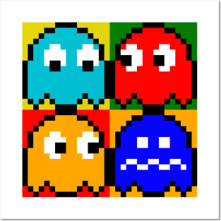 Pac-Man 4 Panel Posters and Art